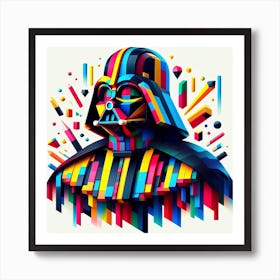 Darth Vader Multi Color Star Wars Art Print Art Print