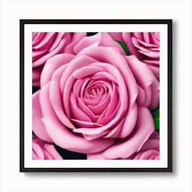 Pink Roses Wallpaper 1 Art Print