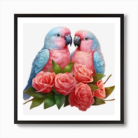 Two Parrots 3 Art Print