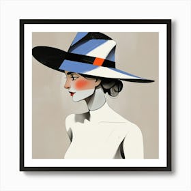 Woman in a Hat 17 Art Print