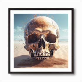 Skull In The Desert 2 Art Print