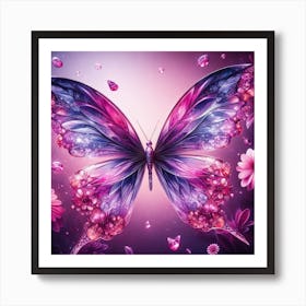 Butterfly Wallpaper 1 Art Print