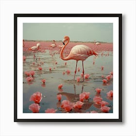 Flamingos 2 Art Print