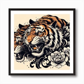 Fierce as a tiger Art Print