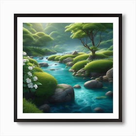 River In The Forest 56 Art Print