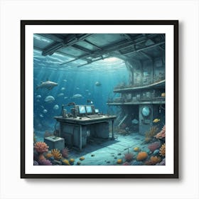 Underwater Office 1 Poster