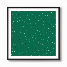 Green Dots Art Print