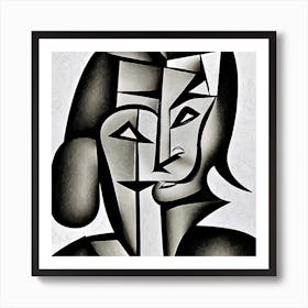 Cubism - Person face Art Print