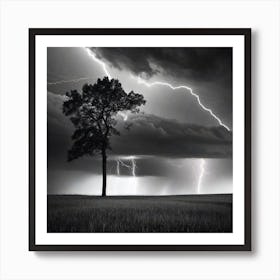 Lightning In The Sky 16 Art Print