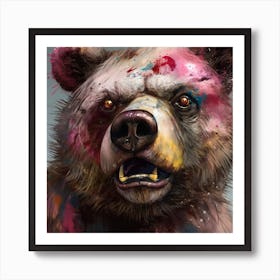 Splatter Bear Art Print