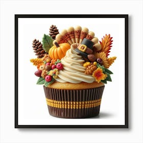 Thanksgiving Cupcake 3 Art Print