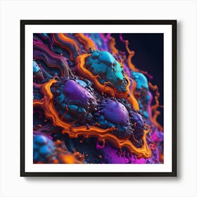 3d Illustration Of A Cell Art Print