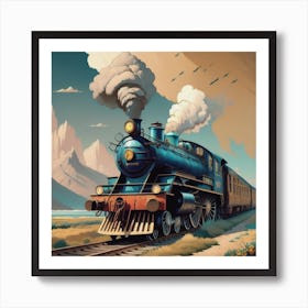 Vintage Train Journey Art Print