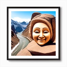 Tibetan Face Art Print