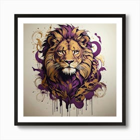 Lion Head 3 Art Print