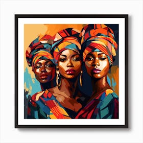 Three African Women 20 Art Print