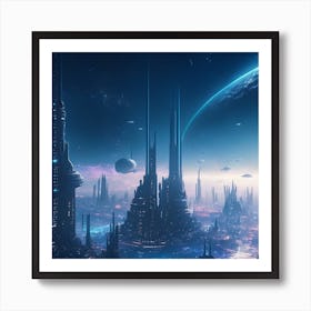 Futuristic City 15 Art Print