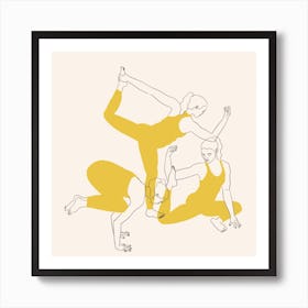 Yoga Revolution Square Art Print