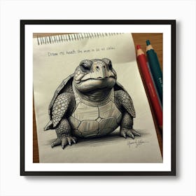 Draw Me A Turtle Art Print