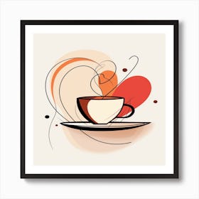 Coffee Love Illustration 1 Art Print