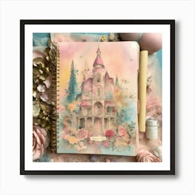 Shabby Chic Dreamy Mist Pastel Junk Journals La Mo Art Print