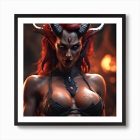 Demon girl Art Print