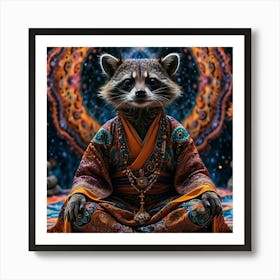 Raccoon Meditation Art Print