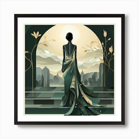 Woman In A Dress 3 Art Print