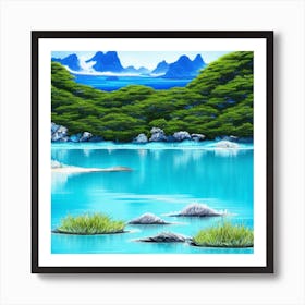 Azure Lake Art Print