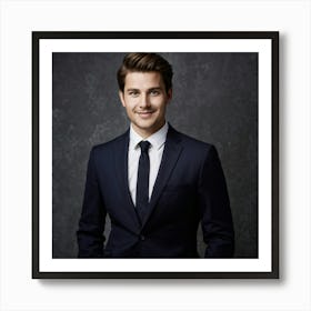 A Young Entrepreneur With A Subtle Shine Of Confidence Glimmering In His Eyes Radiating A Winsome (4) Art Print