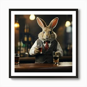 Rabbit At Bar 1 Poster