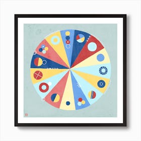 Fortune Wheel Meditative Mandala Art Print