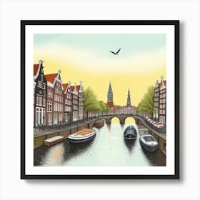 Amsterdam Canal 8 Art Print