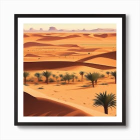 Sahara Desert Landscape 1 Art Print