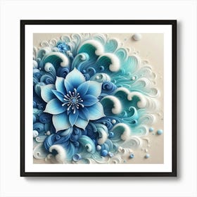 Blue Flower Art Print