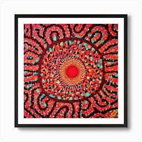 Red And Blue Art Print