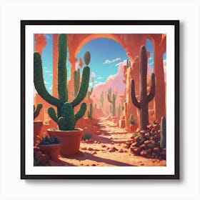 Cactus Garden 10 Art Print