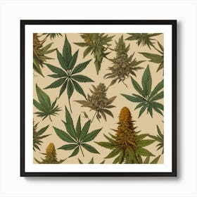 Default Default Retro Vintage Cannabis For Defferent Seasons A 1 Art Print