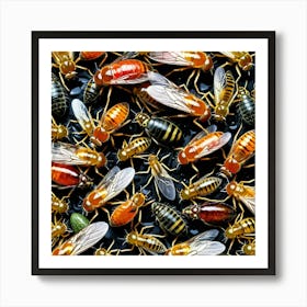 Flies Insects Pest Wings Buzzing Annoying Swarming Houseflies Mosquitoes Fruitflies Maggot (9) Art Print