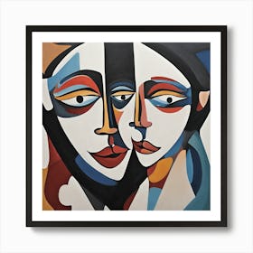 Wall art Two Faces Art Print