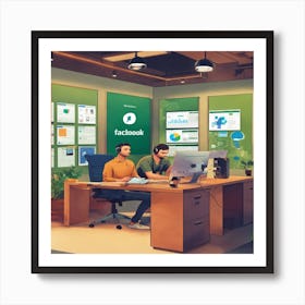 Facebook Office Art Print