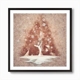 Christmas tree and snow, Christmas Tree art, Christmas Tree, Christmas vector art, Vector Art, Christmas art, Christmas Art Print