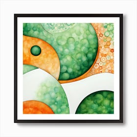 Abstract Yin Yang wall art Art Print