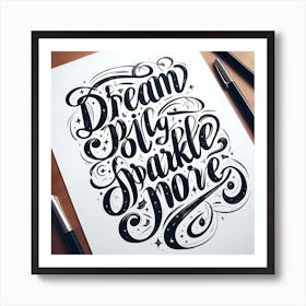 Dream Big Sparkle More 4 Art Print