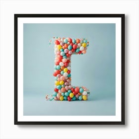 Balloon Letter E 1 Art Print