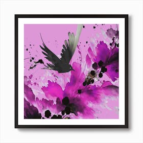 Ink Bird Pastel Pink 1 Art Print