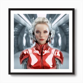 Futuristic Woman Art Print