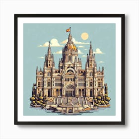 Palace Of Barcelona Art Print