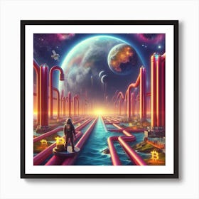 BTC pipelines to Earth Art Print