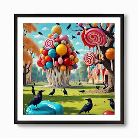 Lollipop Tree Art Print